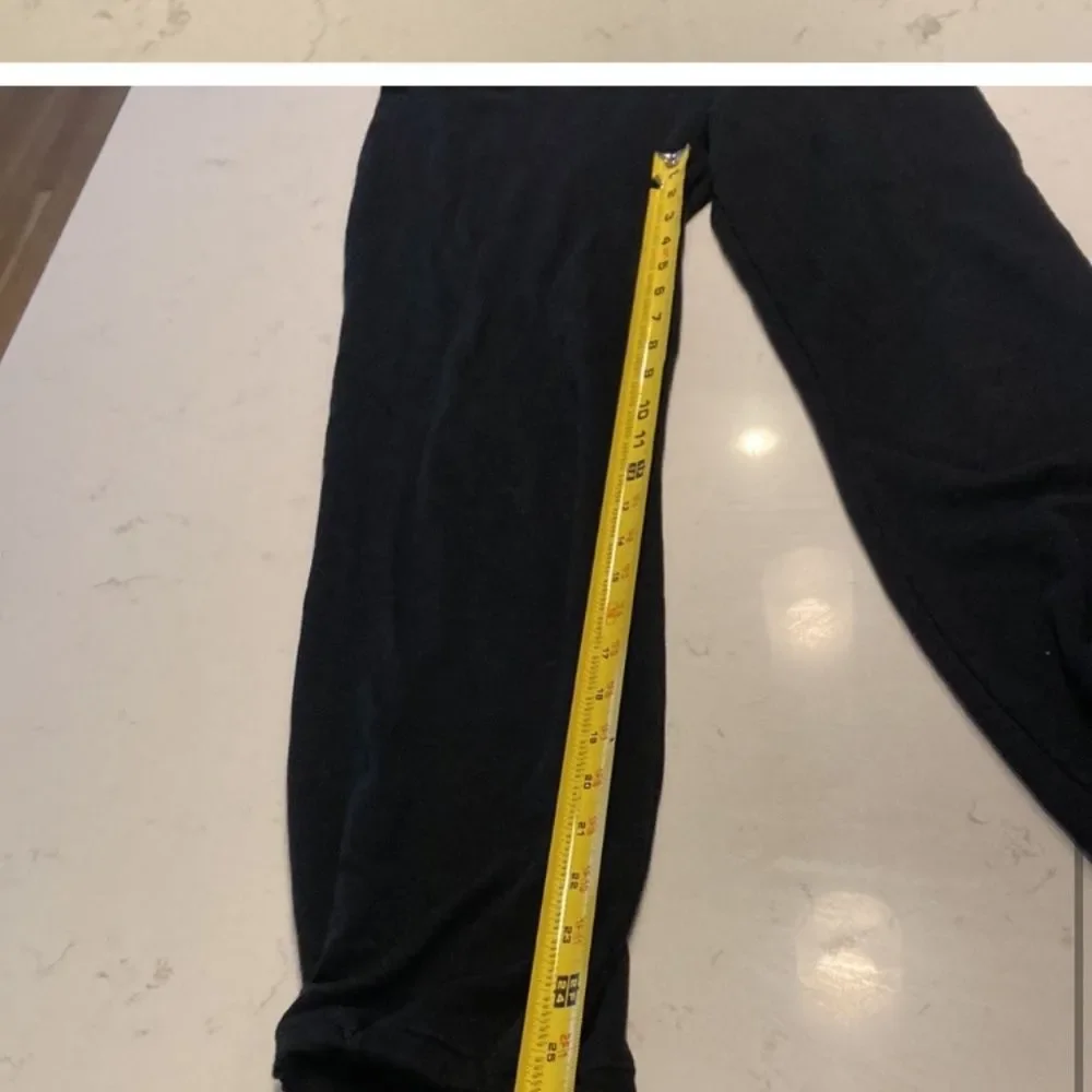 James Perse 100% Supima Cotton French Terry Black Low-Rise Back Pocket Joggers 2